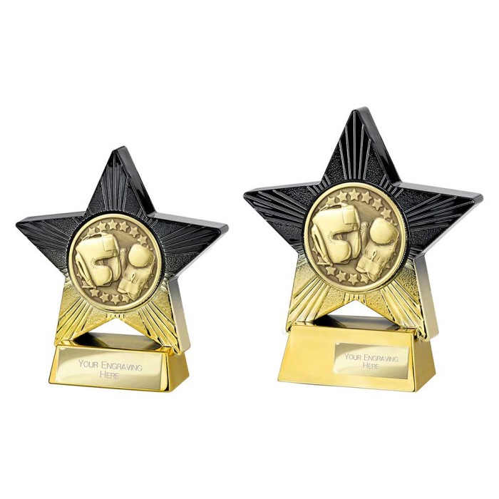 SUPERSTR BOXING RESIN TROPHY - 2 SIZES - 11CM - 14CM